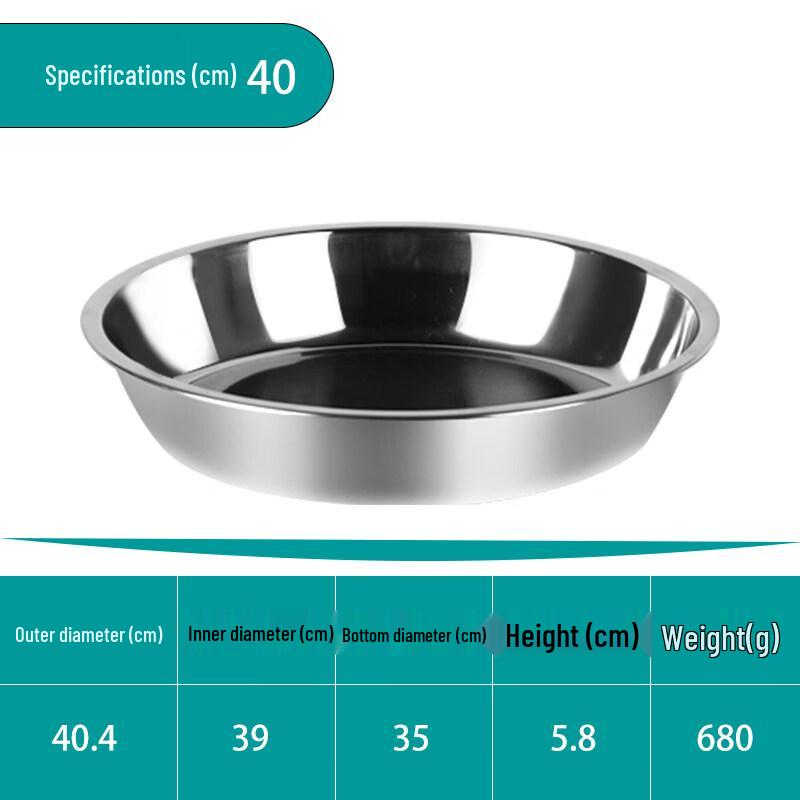 Yuzhuxun 304 Stainless Steel Round Dinner Plate