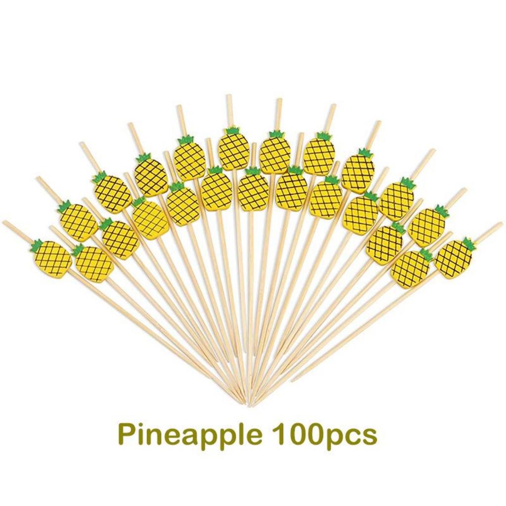 12cm 100pcs Bamboo Cocktail Sticks Pick Martini Drink Stick Picks Levo Bar Tool