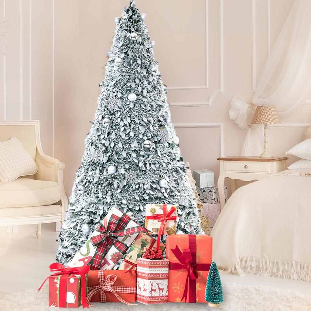 Pop Up Christmas Tree Quick Setup Artificial Pop-Up Pencil Tree Foldable Artificial Pencil Tree Pre Christmas Tree For Travel