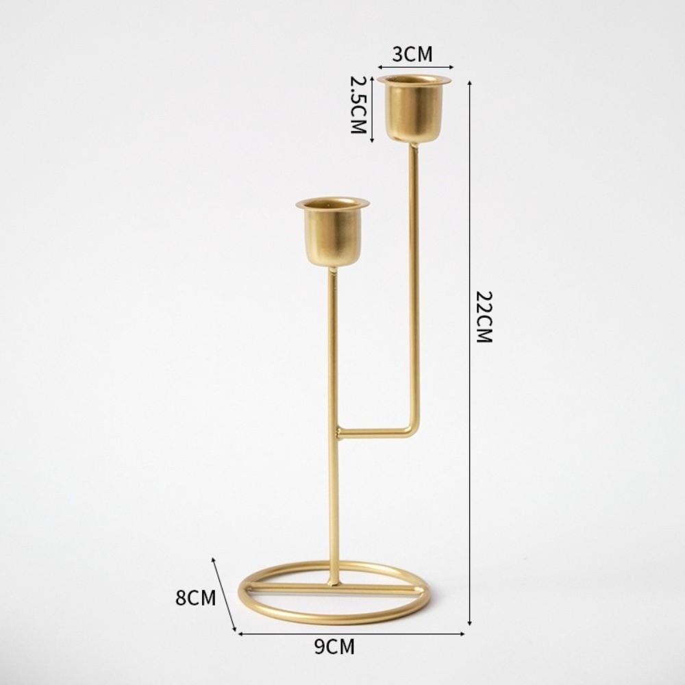 Modern Iron Candle Holder Ornaments Festival Home Decor Candlestick Holder Creative Gift Candle Stick Holder Tray for Friends