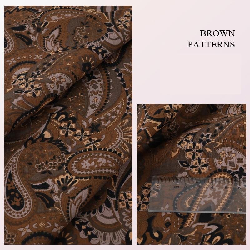 Тканина з квітковим принтом Високоякісна бавовняна тканина Дихаюча М'яка для пошиття одягу Сукні Постільної білизни Штор