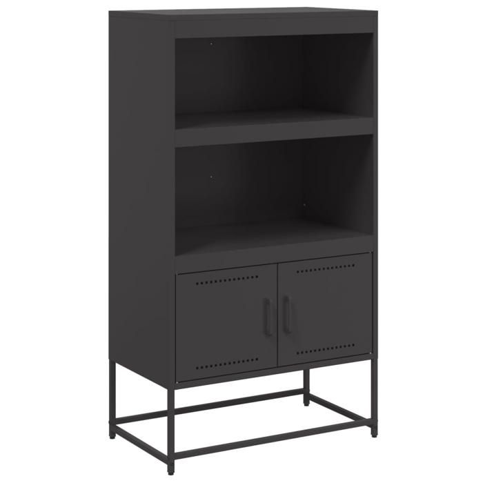 VidaXL Highboard Black 68.5x38.5x123.5 Cm Steel, Sideboard, Cupboard, Side Cabinet, Cabinet, Storage Cabinet, Cabinet 846500