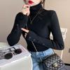 Versatile Turtleneck Women's Autumn and Winter Knitted Bottoming Shirt, Fashionable New Inside, Slim and Thin Outside, Foreign Top