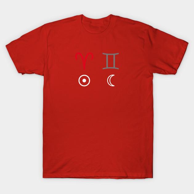 Unisex Fashion TShirt Aries Sun Gemini Moon Zodiac Sign Print TShirt Plus Size S-5XL T-Shirt 100%Cotton Tops O Neck Short Sleeve Tees