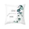 Summer Small Fresh Green Plant Print Pillowcase Peach Skin Green Leaf Home Sofa Pillowcase Bedroom Cushion