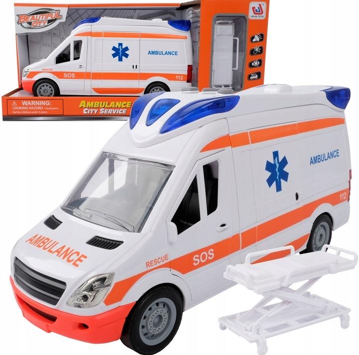 Auto Ambulans Van Światło Dźwięk Karetka Nosze