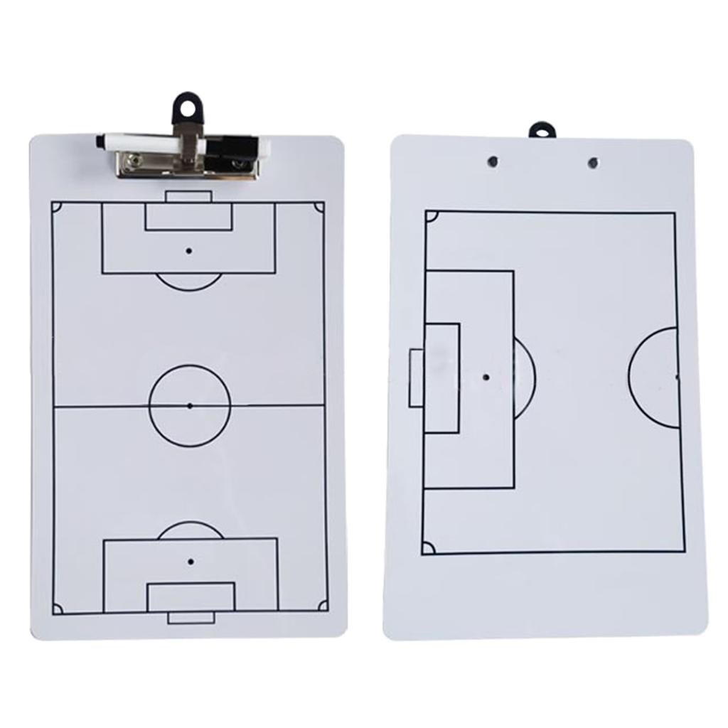 Double-Sided Football Full Half Court Tactic Board Dry Erases Board Basketball Coaching Board for Coaches with Marker