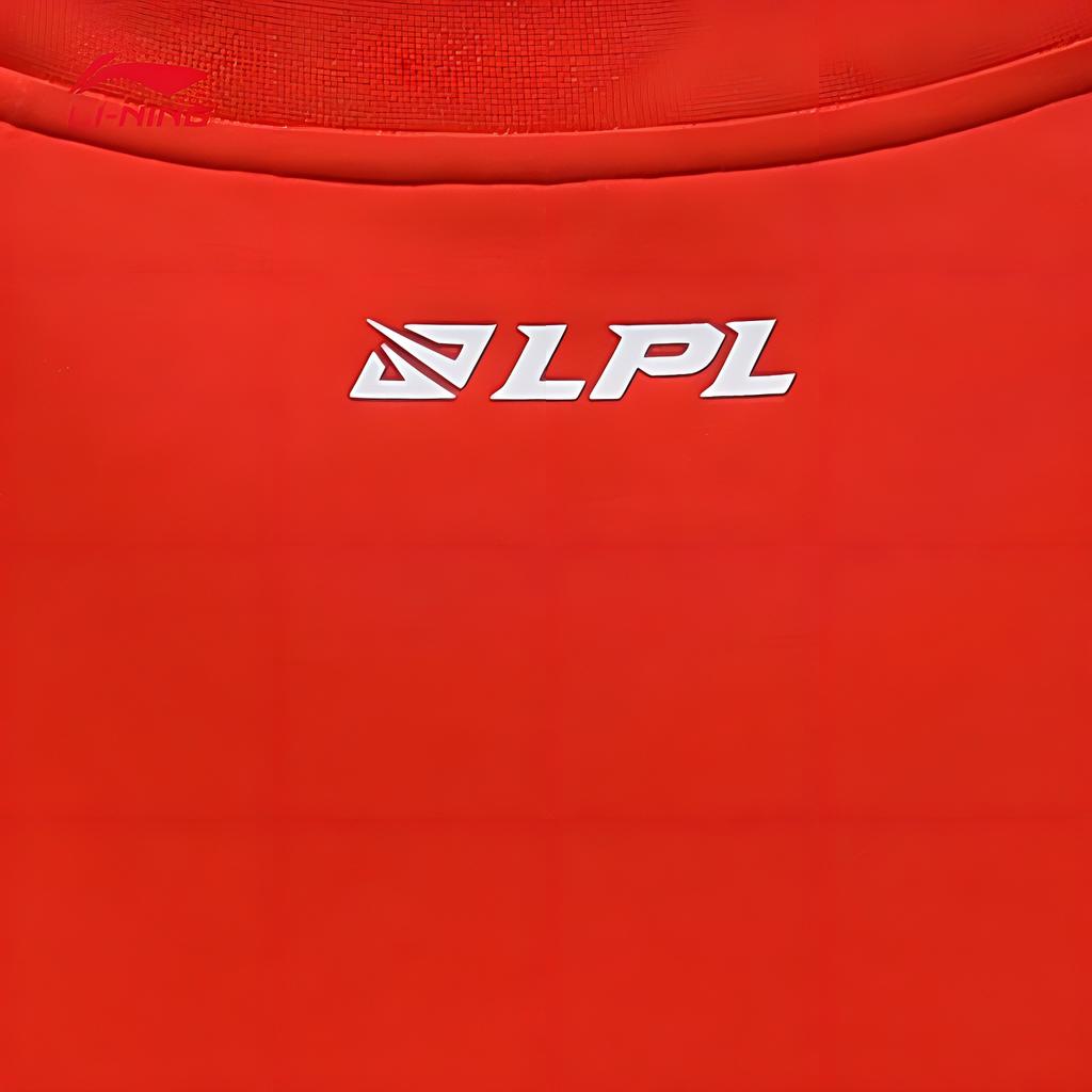 Li-Ning Sports Lifestyle Series Letter Print Raglan Short Sleeve T-Shirt Unisex T-Shirts Red ATSU707-1