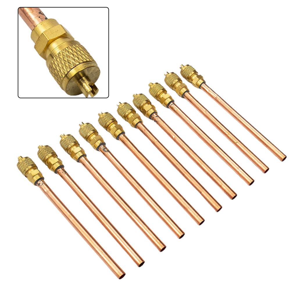 Set mit 10 Kupferrohr-Füllteilen für Kälte- und Klimaanlagenwartung, 125 mm Länge, sicherer Betriebsdruck 3,4 MPa