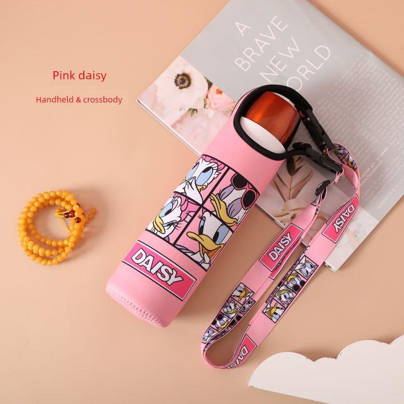 Baihui 500ml Large-Capacity Thermos Cup Cover for Adults, Portable Hand-Held Cross-Body Protective Cover, Anti-Fall