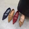 Pointed Toe Spring/autumn Flats Mixed Colors Buckle Strap Shoes Female 2024 High Quality Concise Casual Flats Sapatos Baixos