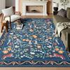 Living Room Carpet Washable Rug for Bedroom Non-slip Floral Children's Playroom Mat Soft Bohemian Floor Mats Modern Large Rugs
