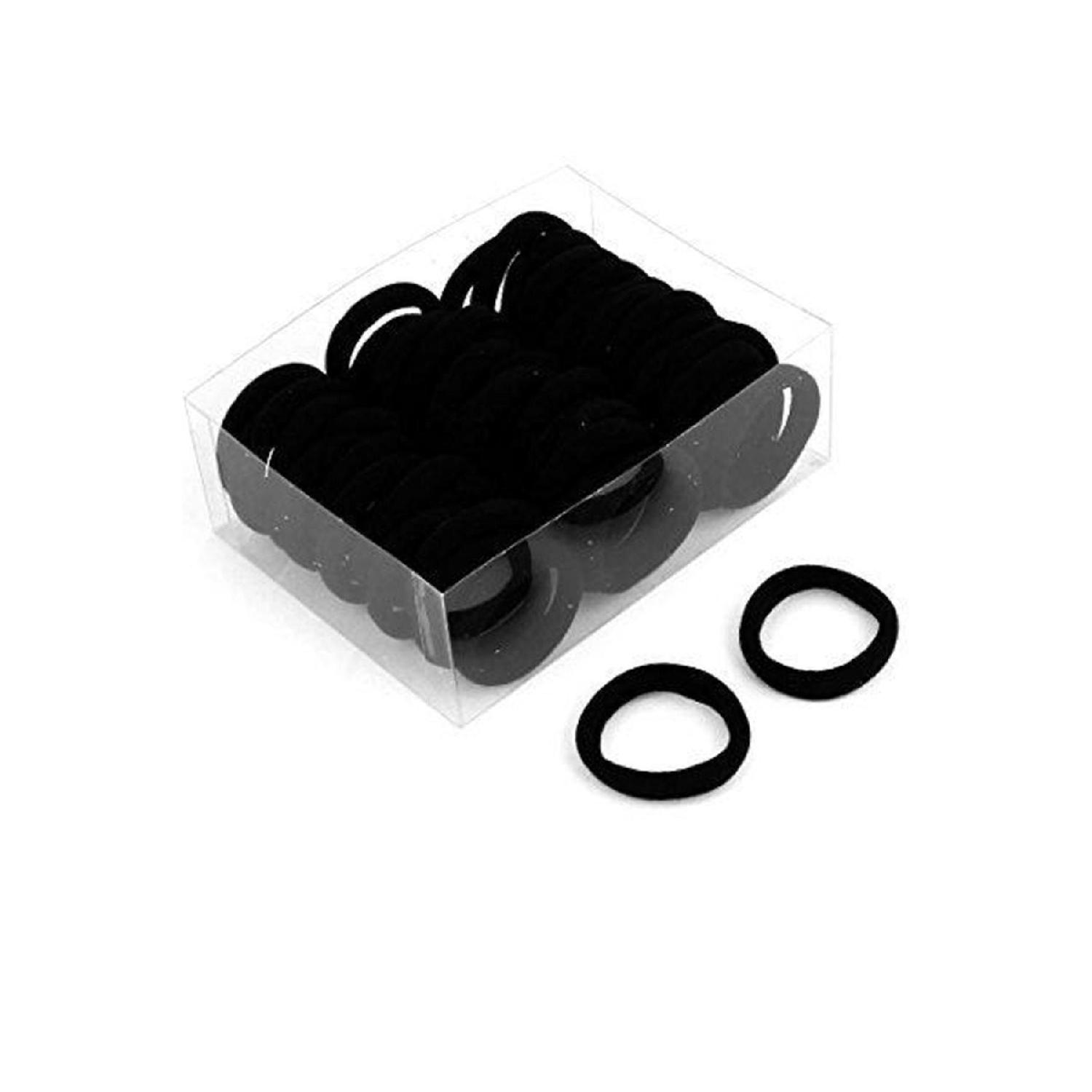 

100-piece Women s Black Hair Rubber Buckle Set чорний