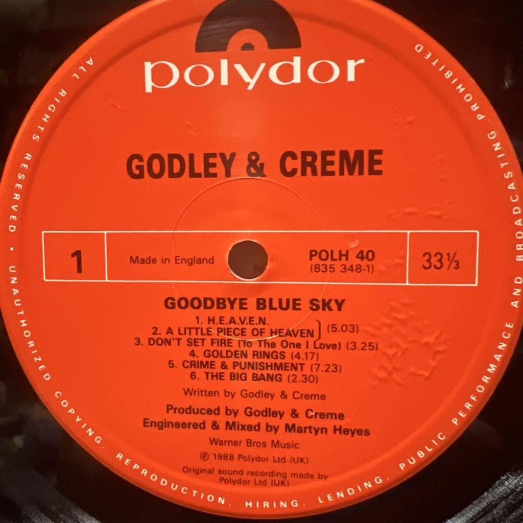 [UŻYWANY] Godley & Creme / Goodbye Blue Sky (Analog)