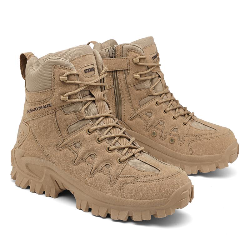 Military Tactical Boots Desert Combat Outdoor Army Hiking Shoes Waterproof Travel Shoes Leather Male Ankle Boots