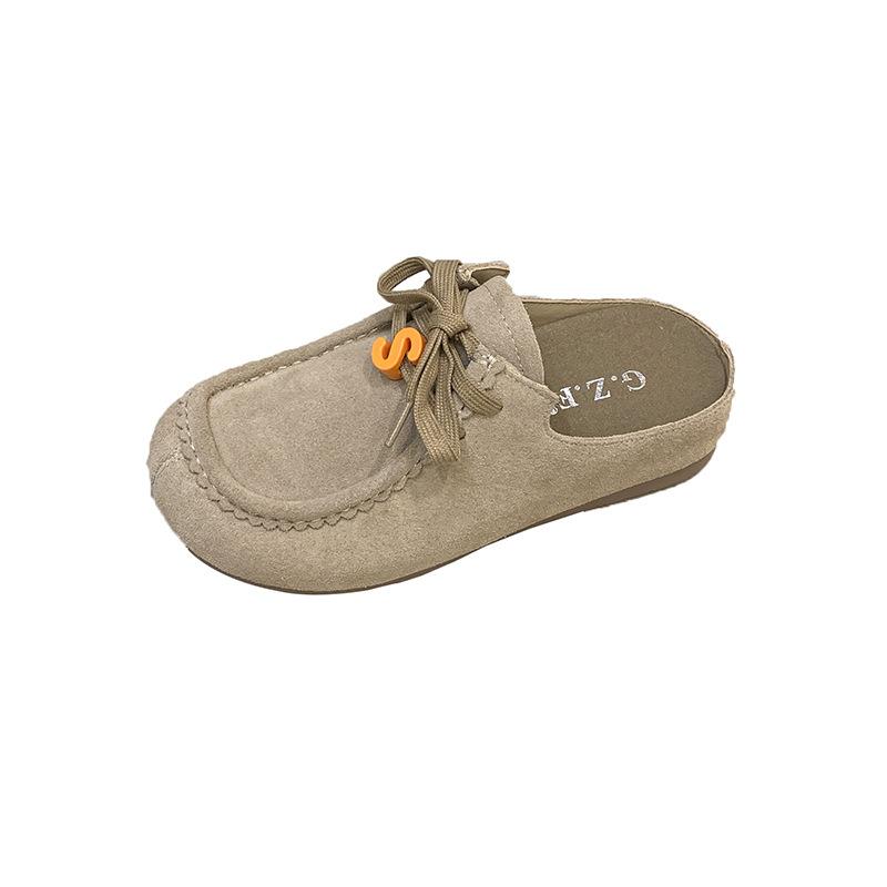 

Retro flat-bottomed versatile soft-soled Birkenstocks women s 2025 new spring and summer women s outer slippers Muller toe slippers 42