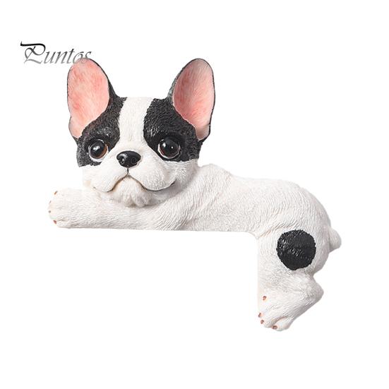 Decorative Wall Plate Sticker 3D French Bulldog Resin Light Switch Cover, Cute Cartoon Dog Socket Creative Ornament Decor, Self-Adhesive Animal