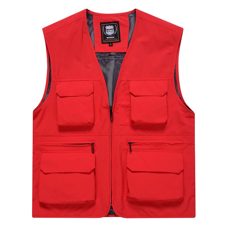 New Men's Multi-pocket Outdoor Casual Photography Fishing Vest Large Size Waistcoat