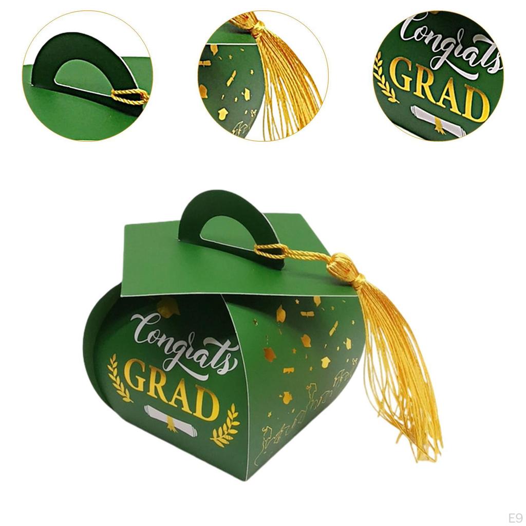 30 Graduation Cap Gift Boxes for Celebrations Party Favor Supplies Easy to Assemble Treat Box