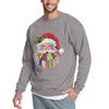Christmas Print Loose Fit Round Neck Sweatshirt For Men