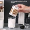 1pcs Acrylic Storage Box Makeup Cotton Swab Container Round Plastic Jar Organizer Cosmetics Pad Jewelry Storage Container