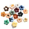 19MM Plum Blossom Imitation Porcelain Acrylic Beads, Retro Chinese Style Floral Spacer Beads for Jewelry Making