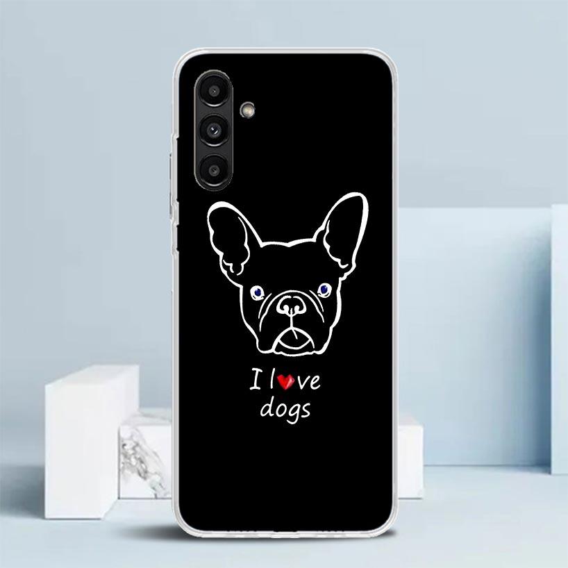 French Bulldog Black White Phone Case For Samsung Galaxy A17 A37 A57 A16 A15 A14 A13 A56 A55 A54 A53 A36 A35 A34 A33 A26 A25 A24