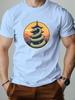 Men's T-Shirt 100% Cotton Cartoon Animal Snake Print Summer Oversized Round Neck Breathable Casual Short Sleeve Fashion T Shirt