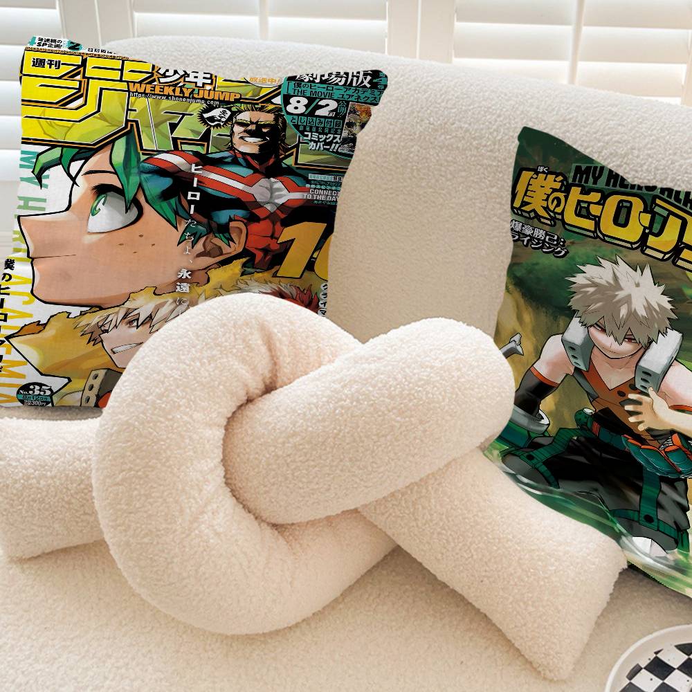 Anime B-Bakugo Katsuki Dekorativní Estetika Místnosti Povlak na Polštář Domácí Dekorace Ložnice Pohovka Postel Pohovka Potah na Polštář 45x45