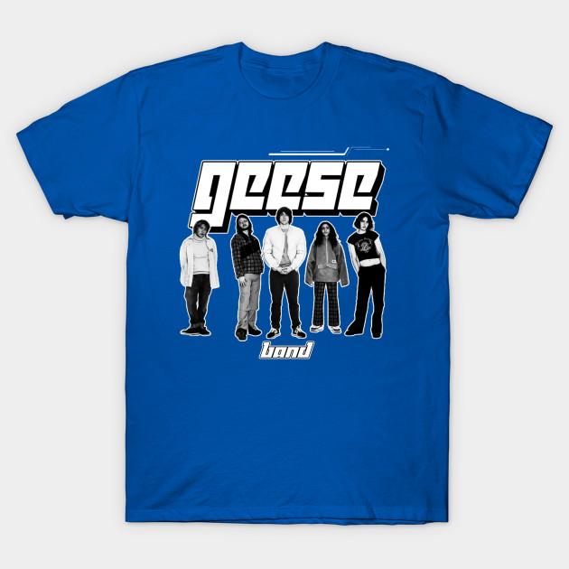 

Men Black Print T-shirt Geese Band No-Cut Transfer Paper Print Cotton Tshirt XL
