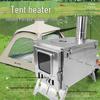 Outdoor Camping Wood-Burning Stove & Stainless Steel Tabletop Heater