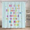 Inspirational Aphorisms Shower Curtains Colourful Text Modern Minimalist White Bath Curtain Polyester Fabric Bathroom Decor Set