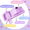 Lilybeauty Pencil Case for Elementary School Girls and Password Pencil Case with Pencil Cute Stationery Boys, Double-Sided Opening, Multifunctional,