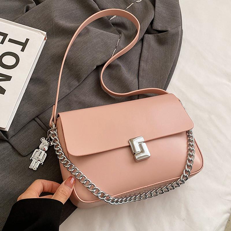 IELGY Женская розовая французская нишевая маленькая квадратная сумка — фото 4