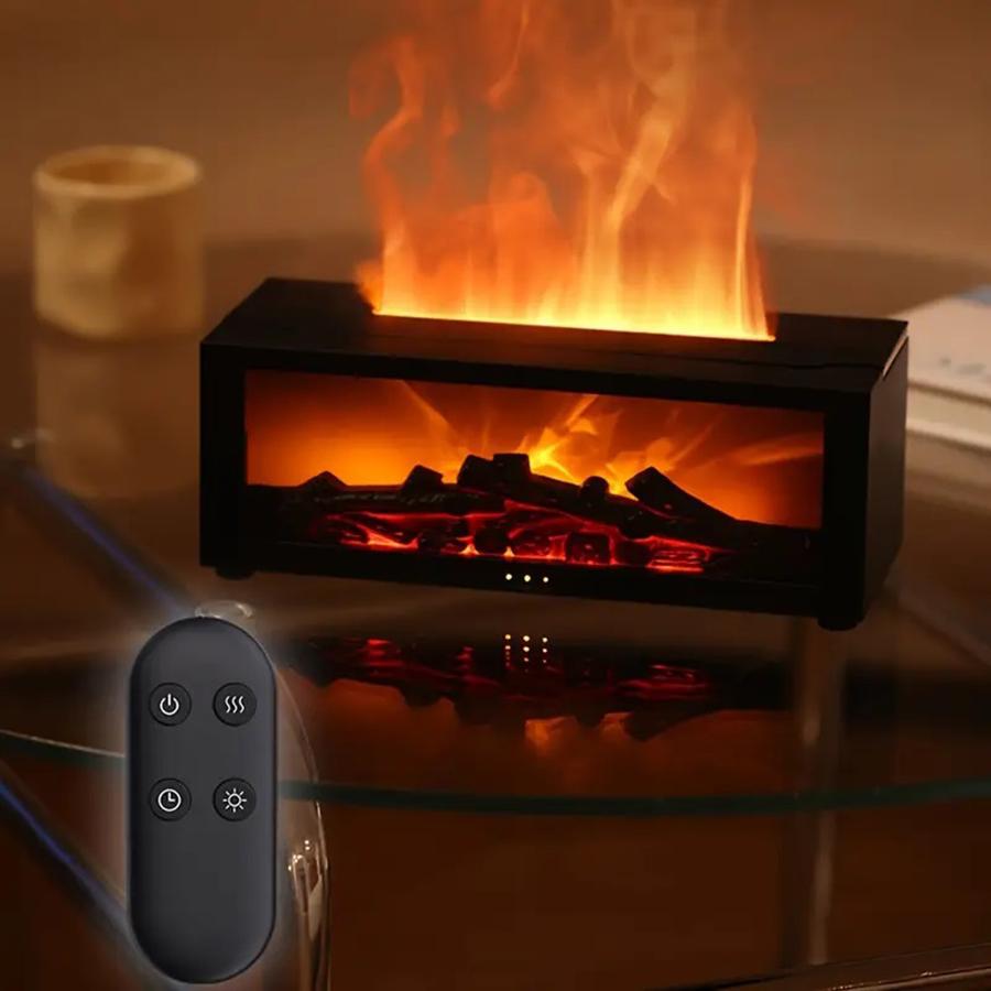 Xiaomi Fireplace Humidifier Aromatherapy Diffuser, Equipped With Remote Control Color Lights, Automatically Shuts Off In Case Of Water