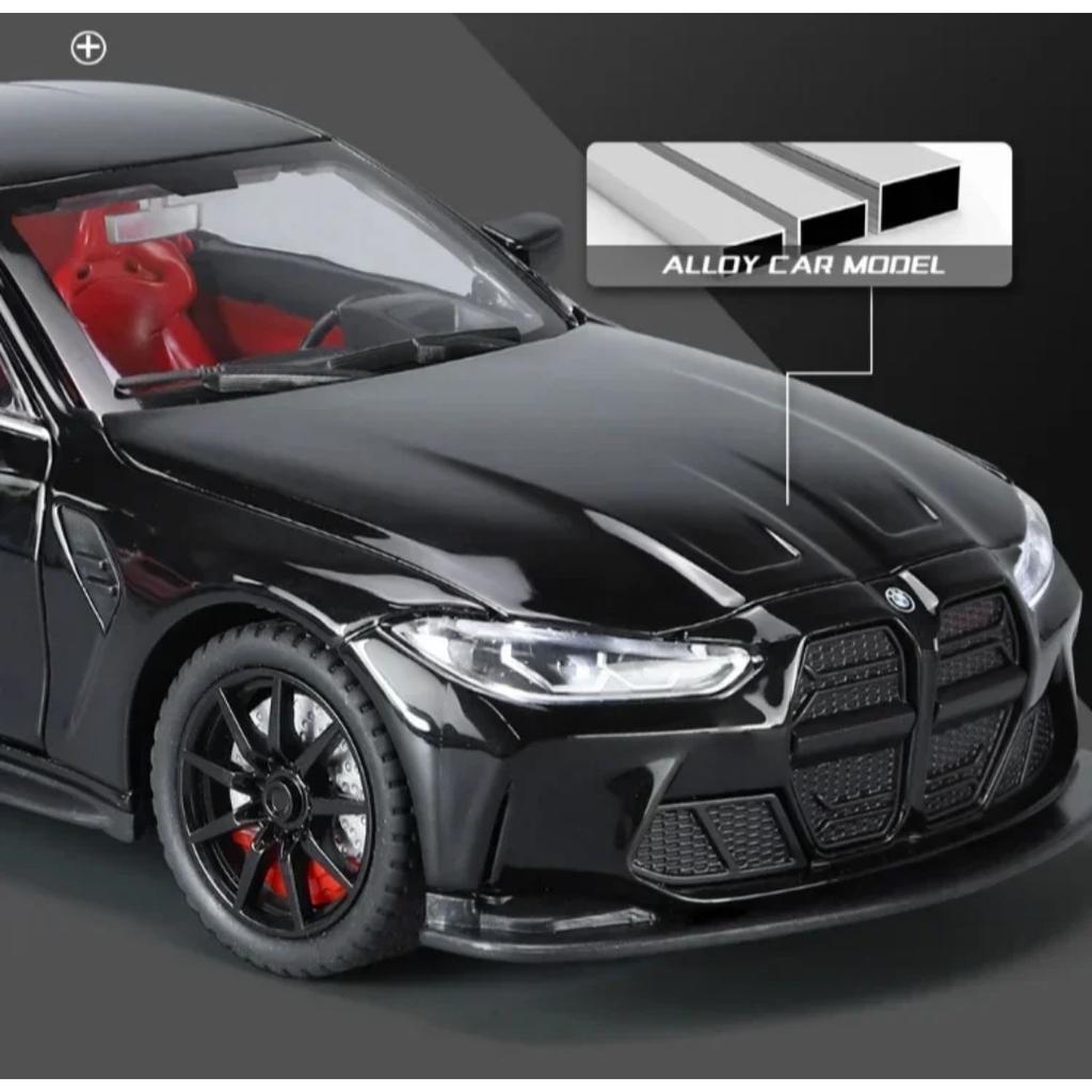 1/24 Scale BMW M4 Sport Alloy Car Model Simulation Diecast Toy Vehicle Collection Home Decor Children Boy Birthday Gift Toy Car