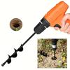Earth Auger Bits for Ground Drilling, Garden Planting, and Post-Hole Digging