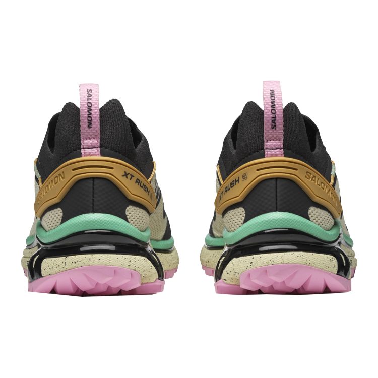 SALOMON XT-Rush 2 Color Block Comfortable Fabric Shock Absorbing Non-Slip Increased Height Low-Top Trail Running Shoes Unisex Sneakers Yellow 471377