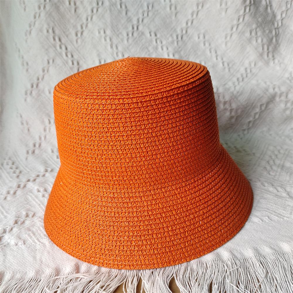 Summer Straw Hat For Women Men Fashion Chain Accessories Bucket Hat Beach Hat Uv Resistant Sunshade Hat
