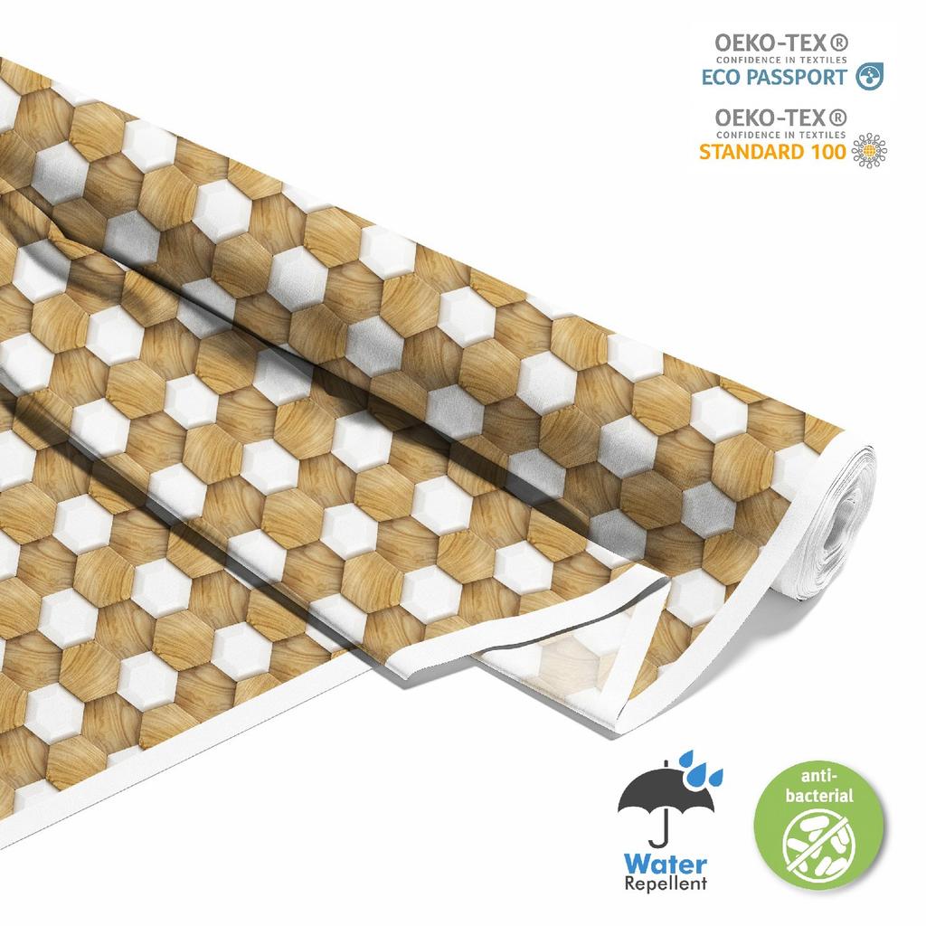 Outdoor Dekostoffe Oxford - Motiv Holzfliesen