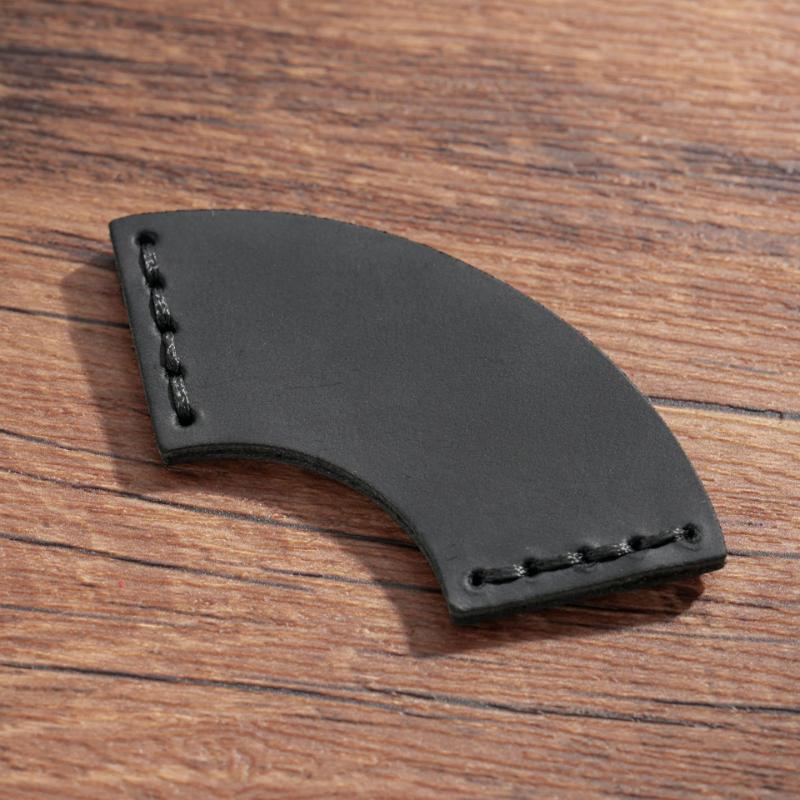 Crazy Horse Leather Bookmarks Retro Mini Handmade Sewing Creative Fan Shaped Cross Page Signage Genuine Retro Genuine Leather