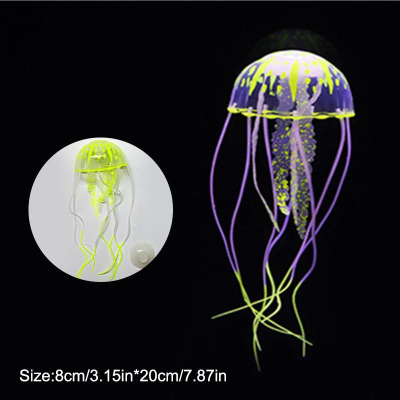 Aquarium Glowing Artificial Jellyfish Aquarium Decoration Luminous Ornament