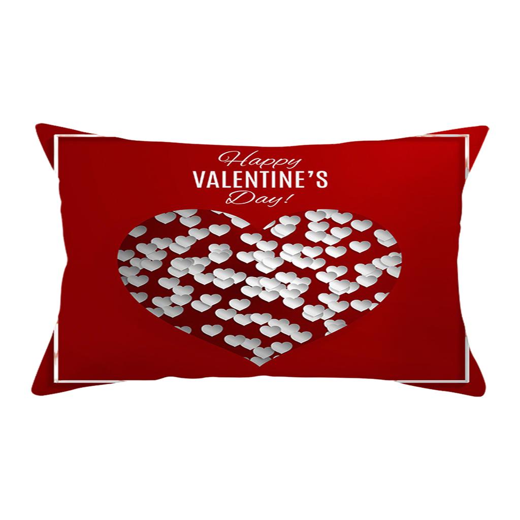 Valentine's Day Decor Pillowcases 4-Pack, Love Heart Printed Cushion Covers For Sofa/Bed,Red Black Cases For Home Decoration