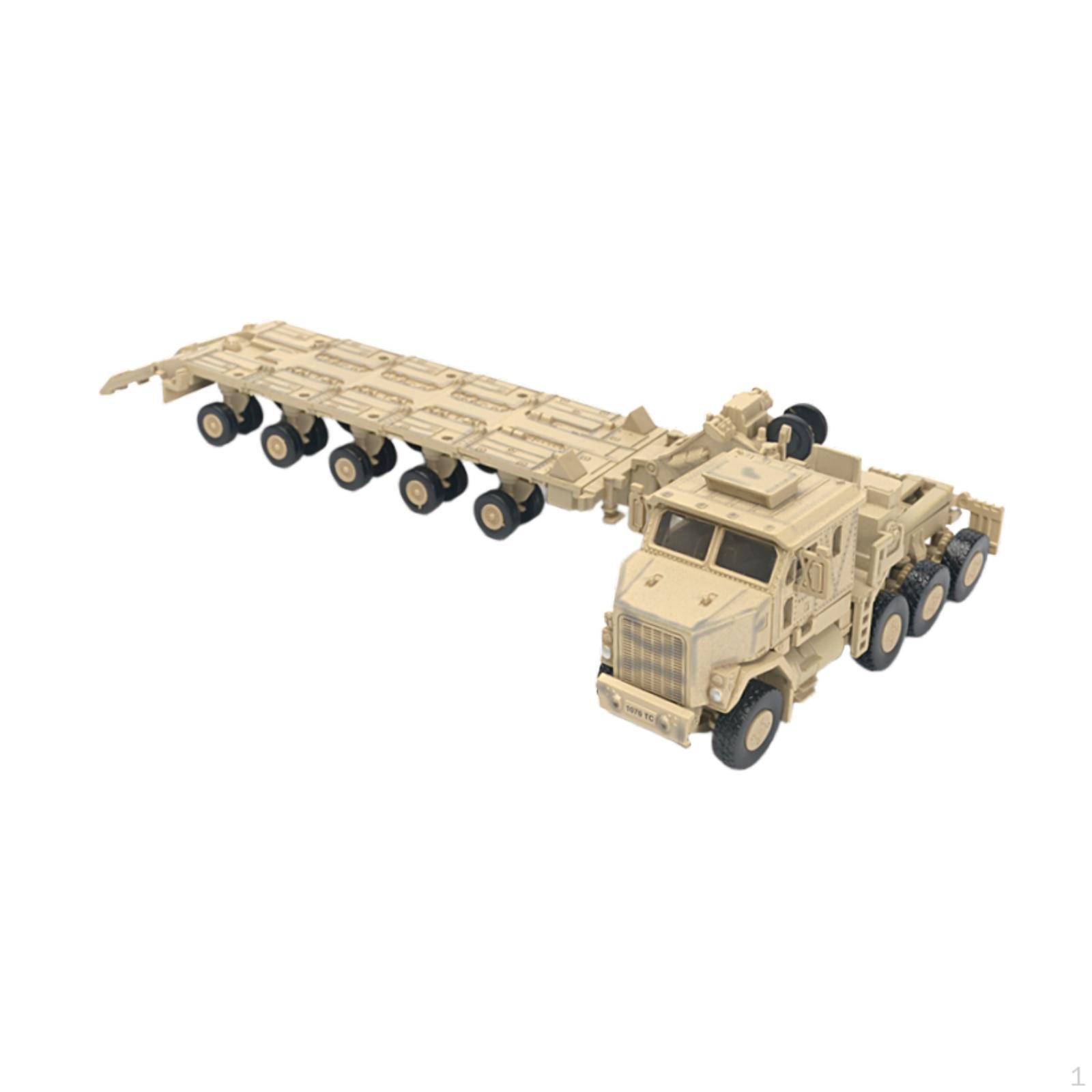 

1/72 Scale Tractor Trailer Collectible Model, Education Toy for Keepsake Display коричневый