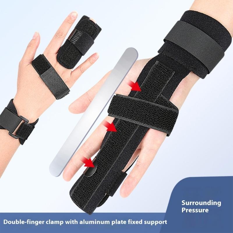 Breathable Finger Brace with Aluminum Splint for Sports Injuries and Office Work Support