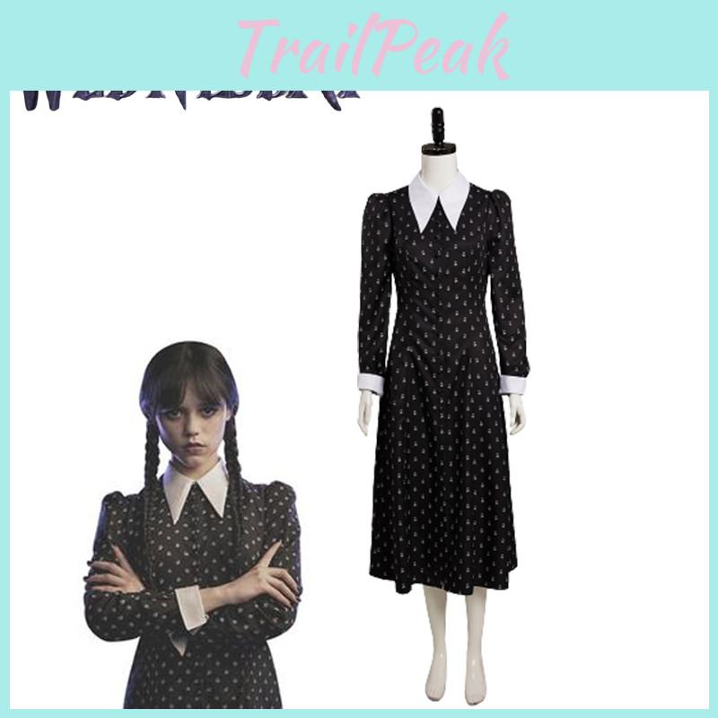 Scary Wednesday Costume For The Addams Family Halloween Xmas