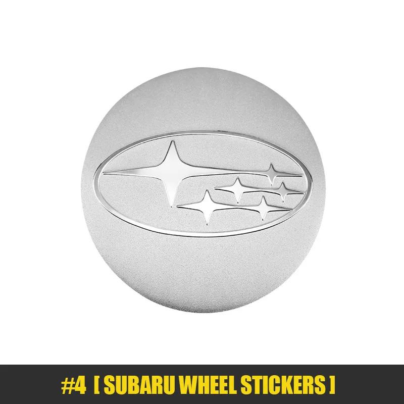 4pcs Car Wheel Center Hub Cap Rim Cover Stickers For Subaru Outback Crosstrek XV Forester BRZ Legacy Impreza WRX 2006 STI Ascent uyu8