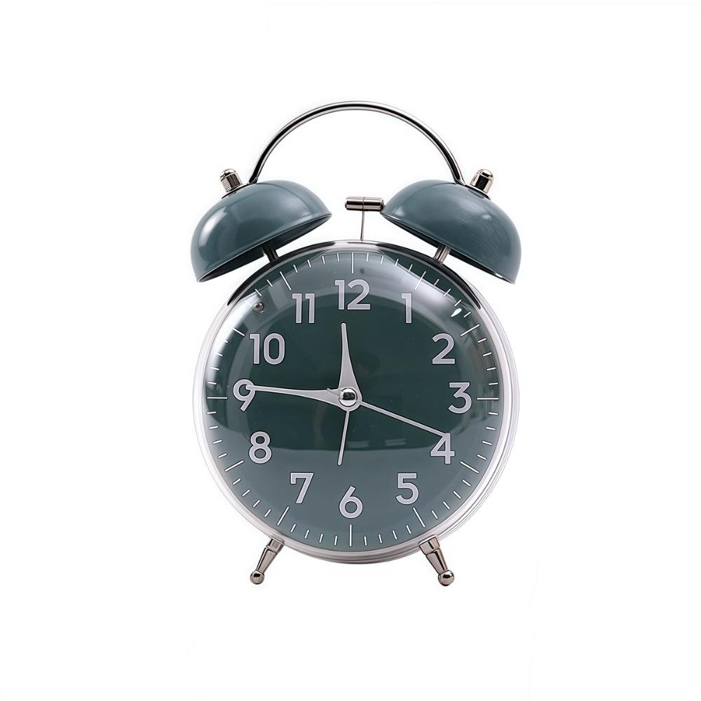 Loud Alarm Twin Bell Clock 4 Inch Size Bedside Wake-up Clock Desk Alarm Clock  Office