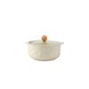 ZISIZ Japanese Style Hammered Ceramic Instant Noodle Bowl Set with Lid