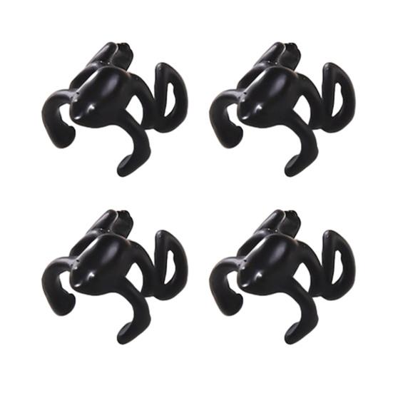 1/2/3 Pairs Frog-Shaped Earrings Clip-On Functionality Alloy Ear Clips Electroplated Earrings Jewelry Accessories